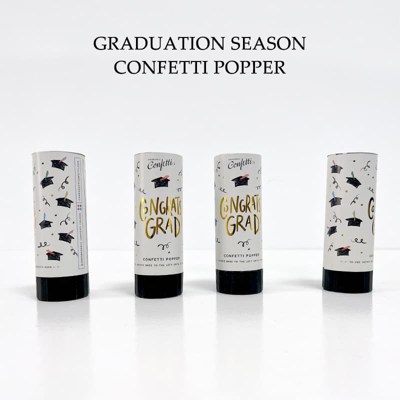 ConfettiGo Graduation Hand-Cranked Popper – Safe & Eco
