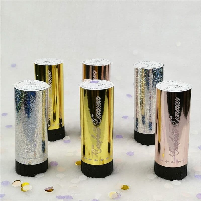 ConfettiGo Mini ปืนฉีดกระดาษสีมือถือ – ขนาด 11 ซม.