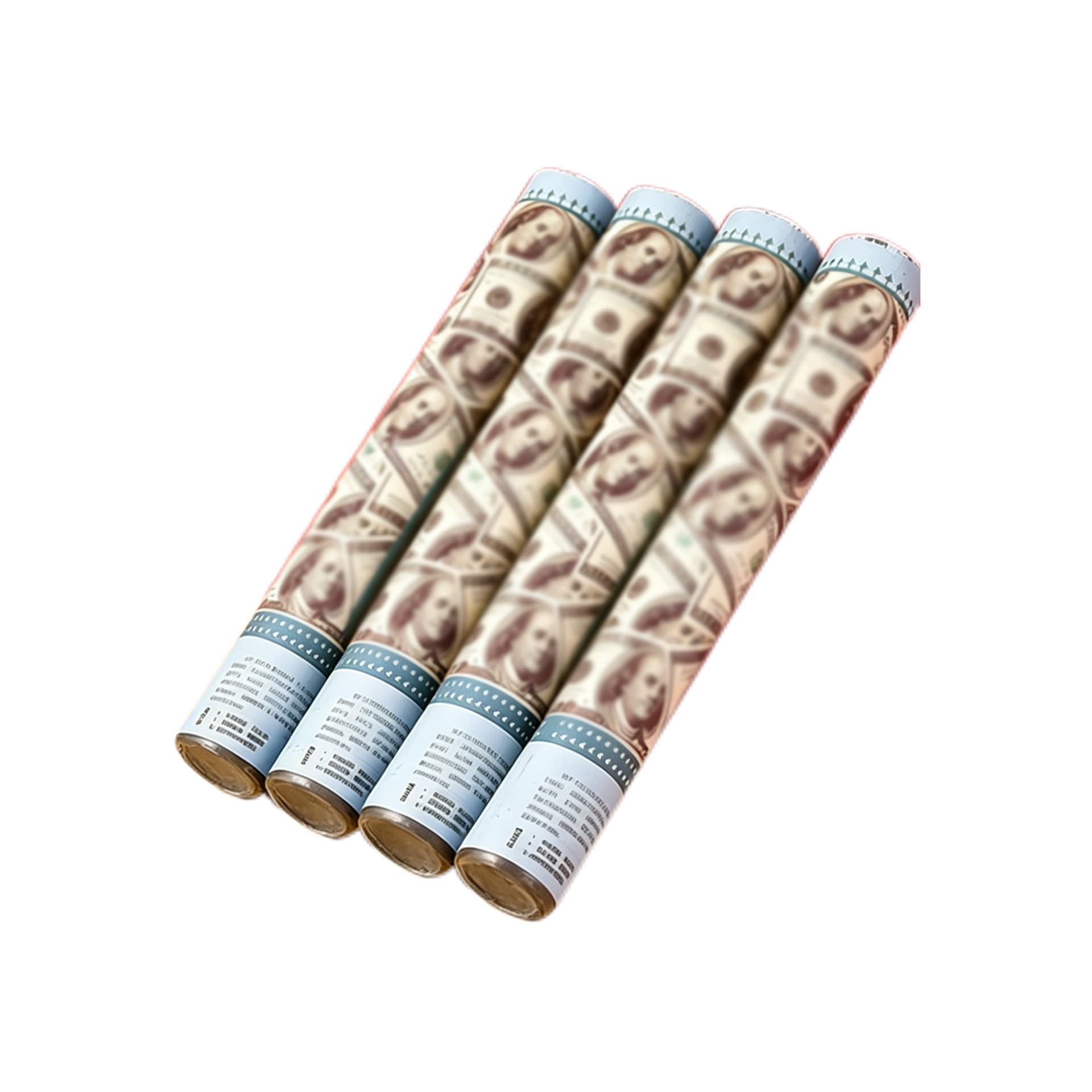 ConfettiGo Wohlstandskanone - Sichere luftbetriebene Konfettiröhre mit Dollardesign