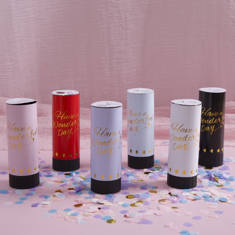 ConfettiGo Premium Mini Canons à Confettis – Imprimés & Écologiques