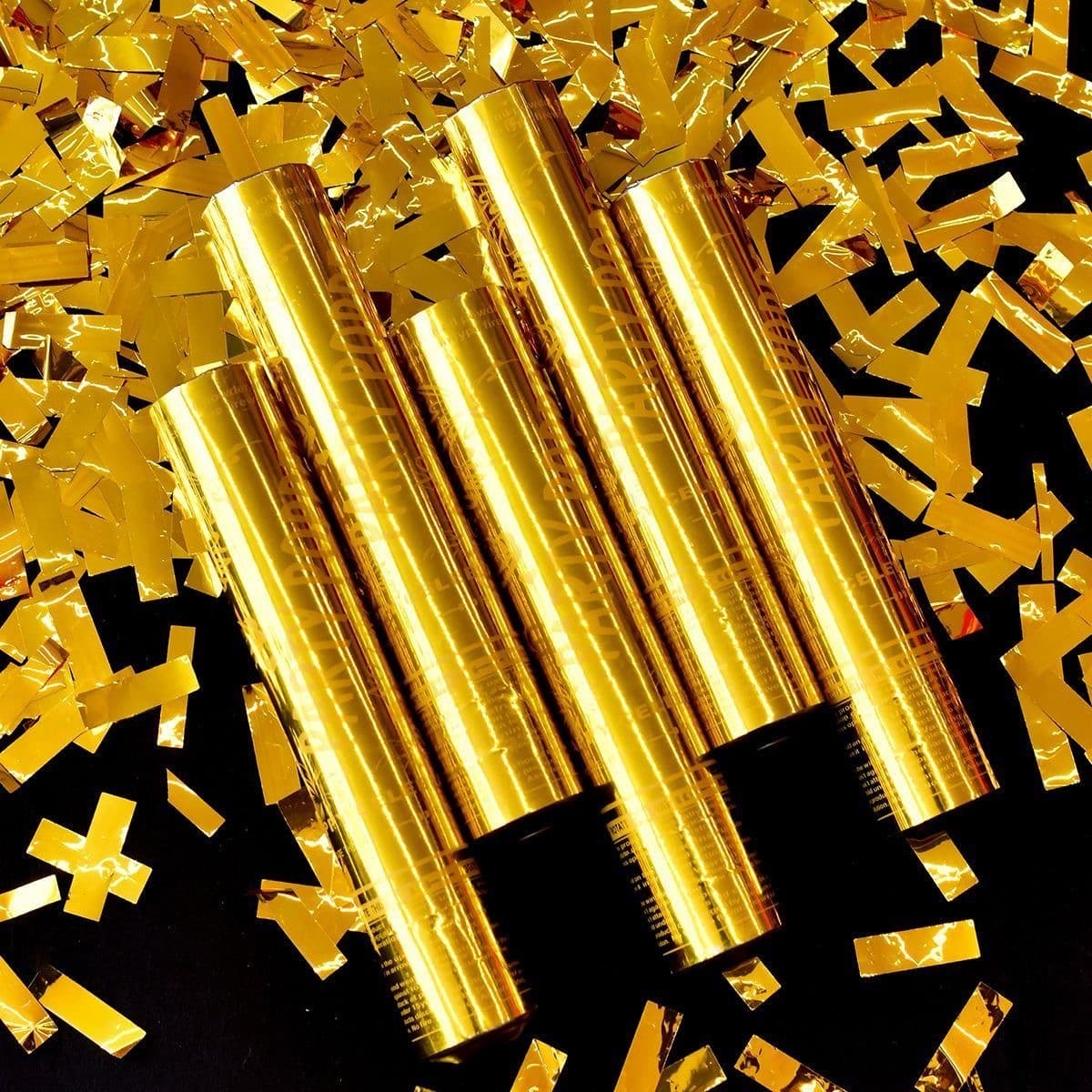 ConfettiGo Fireproof Gold Poppers – Premium & Safe
