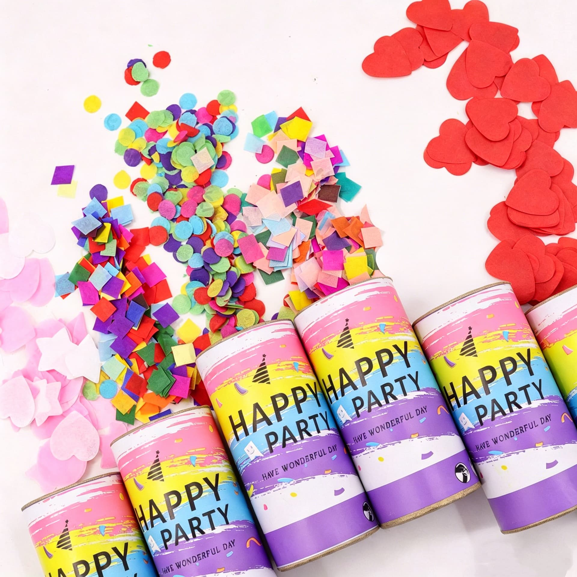 ConfettiGo Hand-Thrown Confetti Streamer - Herzen & Kreise