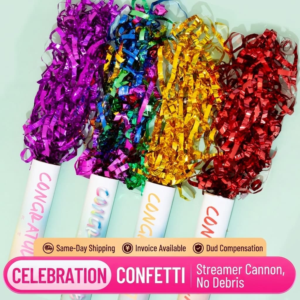 ConfettiGo Handheld Foil Streamer Cannon – 28cm