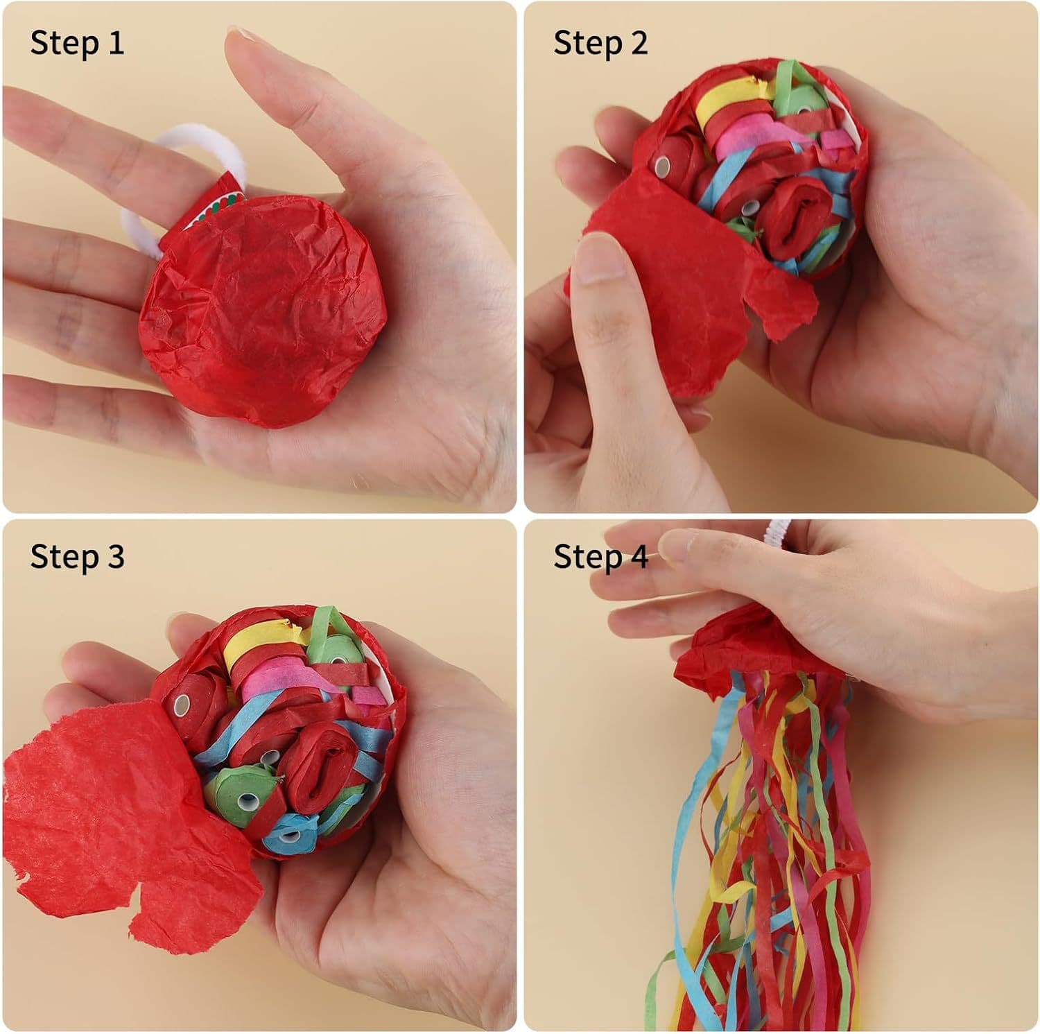 ConfettiGo 手抛彩带纸屑 - 30包压缩爆裂设计