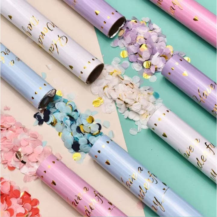 ConfettiGo 星空系列纸屑礼炮 - 羽毛与彩色纸屑款（40厘米与60厘米）