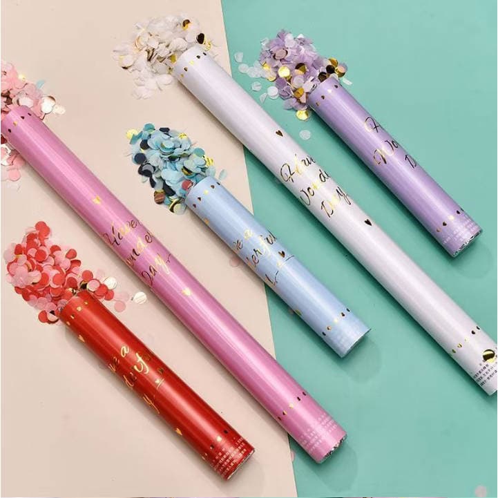 ConfettiGo 星空系列纸屑礼炮 - 羽毛与彩色纸屑款（40厘米与60厘米）