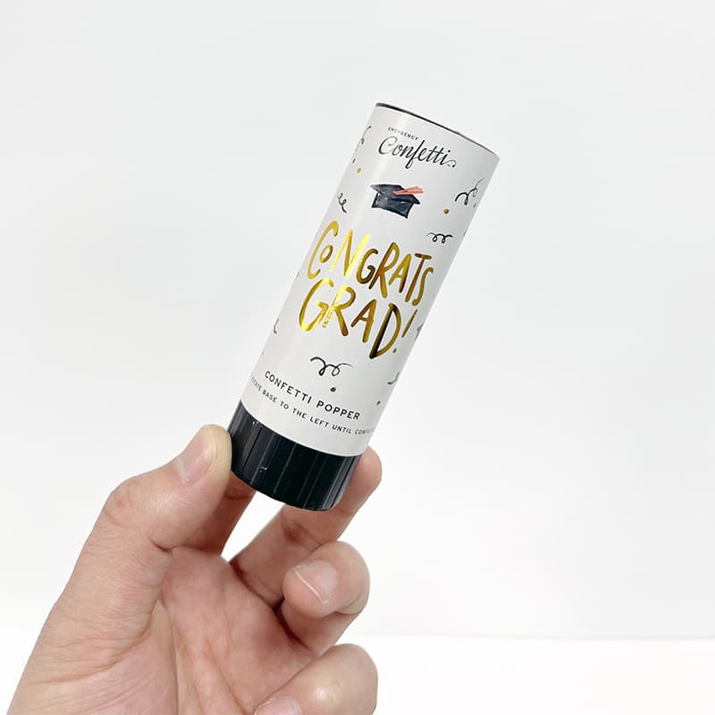 ConfettiGo Popper à Manivelle pour Cérémonie de Remise de Diplômes – Sécuritaire et Écologique
