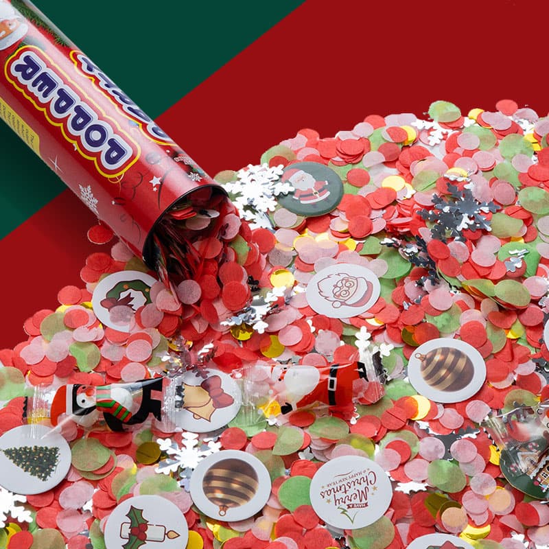 ConfettiGo Christmas Cannons – Hand-Squeeze & OEM ConfettiGo Christmas Cannons – Hand-Squeeze & OEM