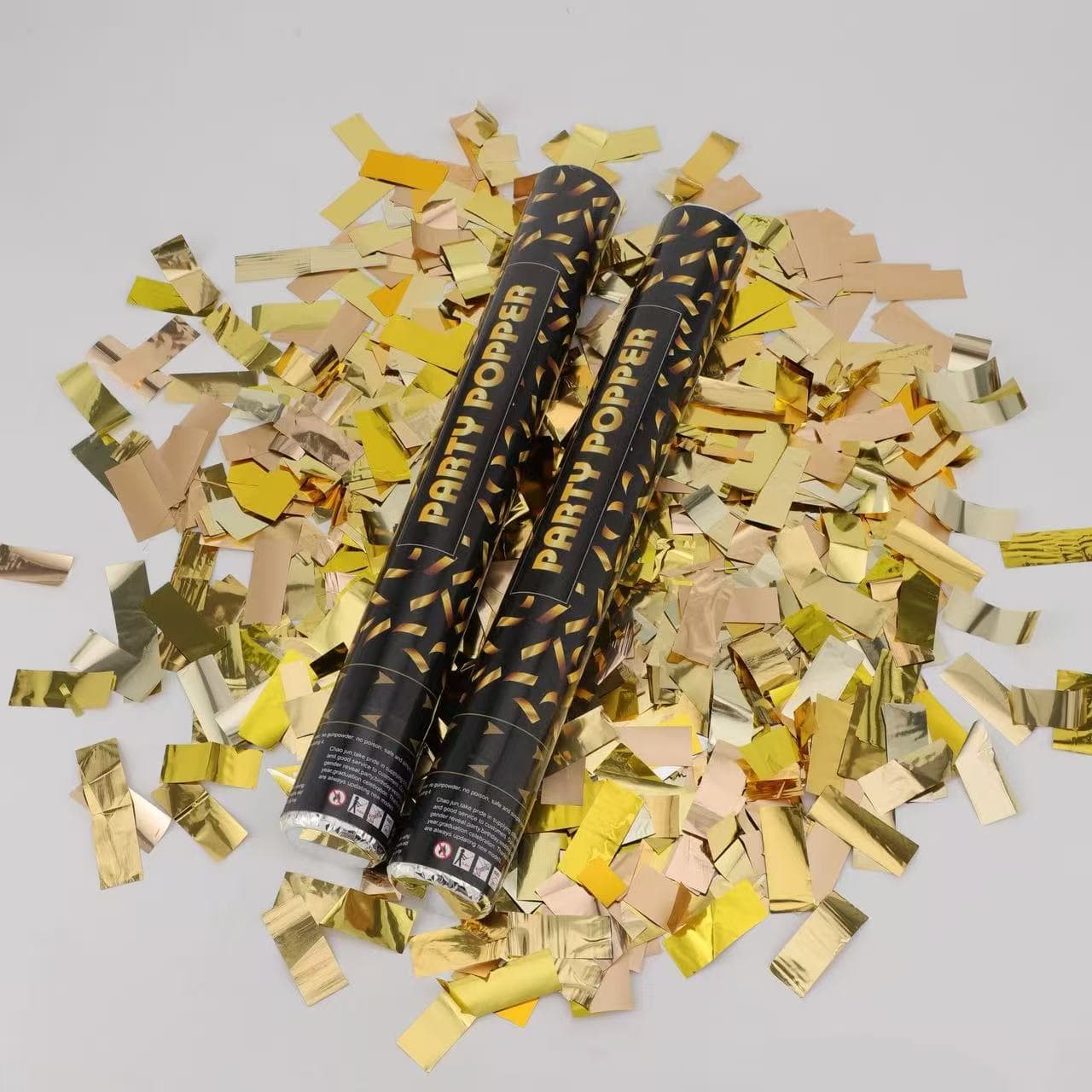 ConfettiGo Gold Squares Cannons – มืออาชีพและกำหนดเอง ConfettiGo Gold Squares Cannons – มืออาชีพและกำหนดเอง