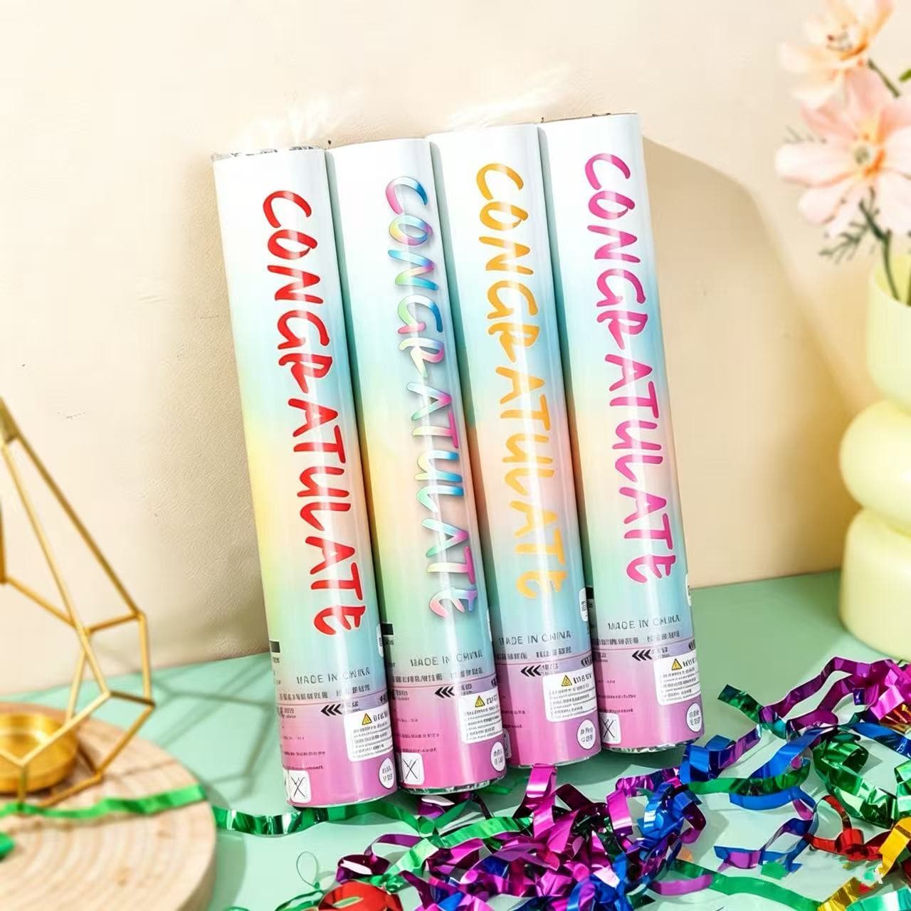 ConfettiGo Handheld Foil Streamer Cannon – 28cm ConfettiGo Handheld Foil Streamer Cannon – 28cm