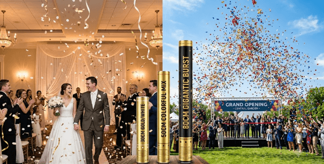 Indoor vs Outdoor Confetti Cannons: How to Choose the Right Filling and Size。